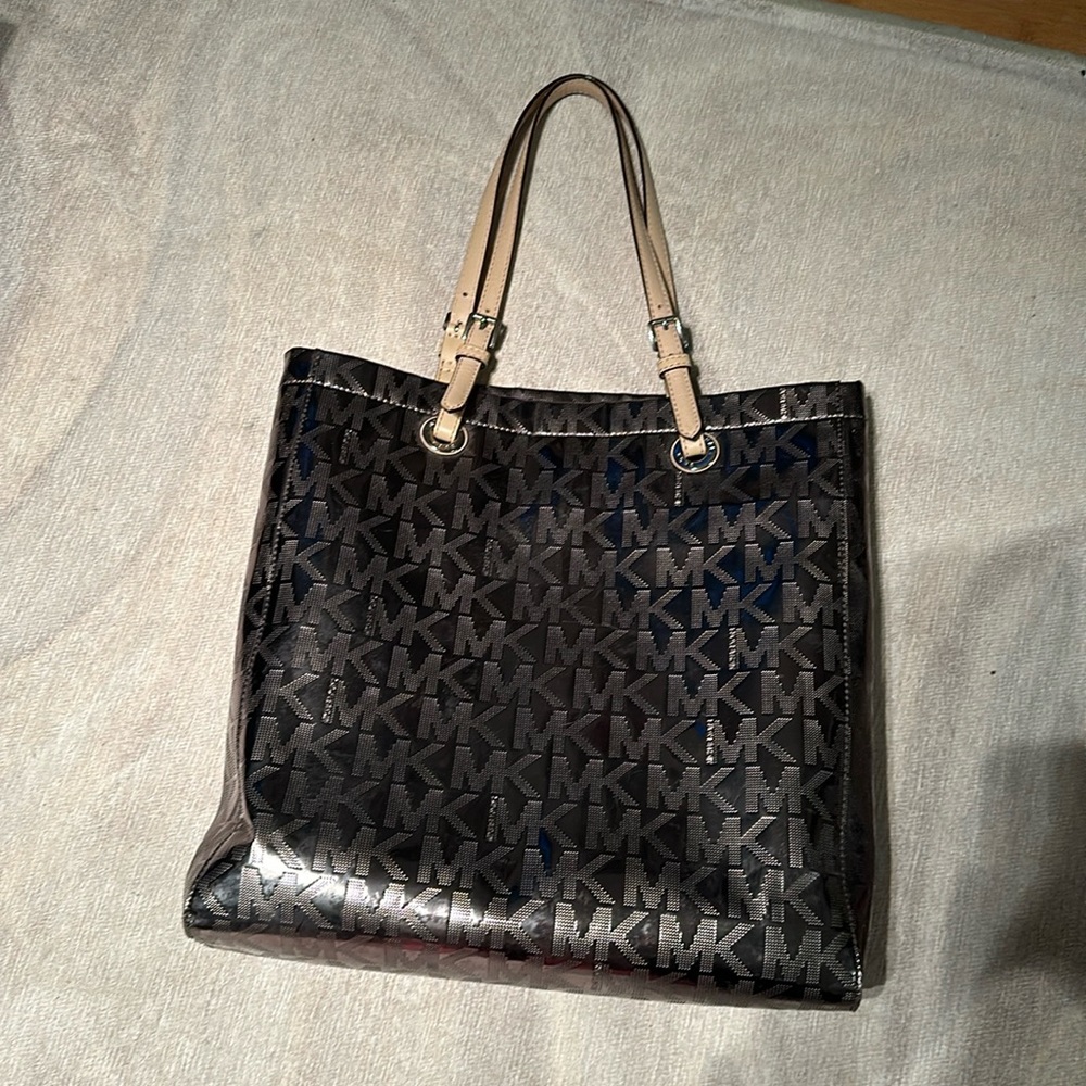 Michael Kors Silver Metallic Tote